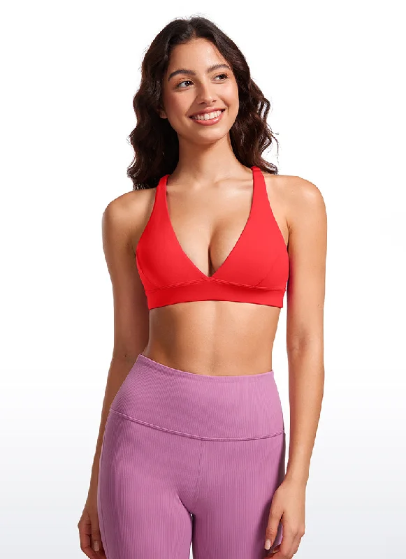 Bra with a moisture - wicking memory foam cup for sweaty conditions Butterluxe Deep V Neck Thin Strap Criss Cross Bra Bra with a moisture - wicking memory foam cup for sweaty conditions Butterluxe Deep V Neck Thin Strap Criss Cross Bra