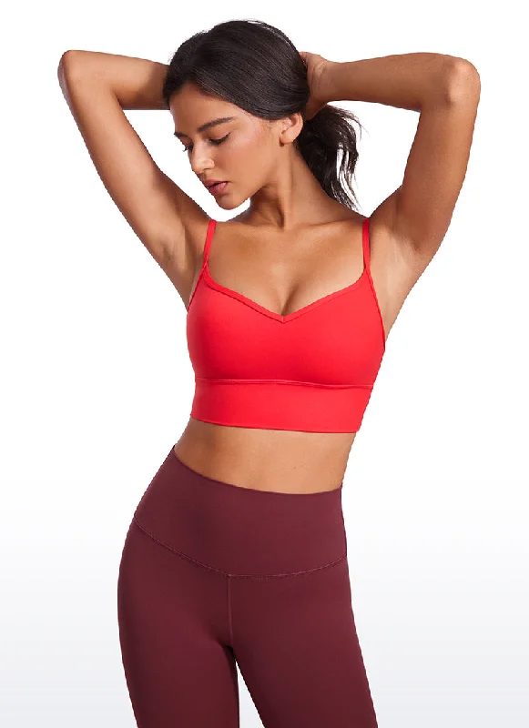 Bra with a quarter - cup design for a very revealing style Butterluxe V Neck Longline Spaghetti Straps Bra Bra with a quarter - cup design for a very revealing style Butterluxe V Neck Longline Spaghetti Straps Bra