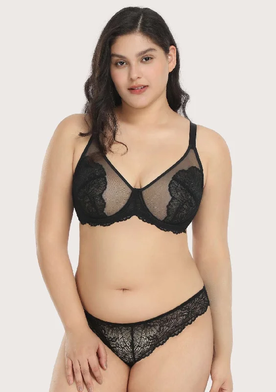 Bra with a seamless back for a smooth look under clothes HSIA Blossom Unlined Black Lace Bra Set Bra with a seamless back for a smooth look under clothes HSIA Blossom Unlined Black Lace Bra Set