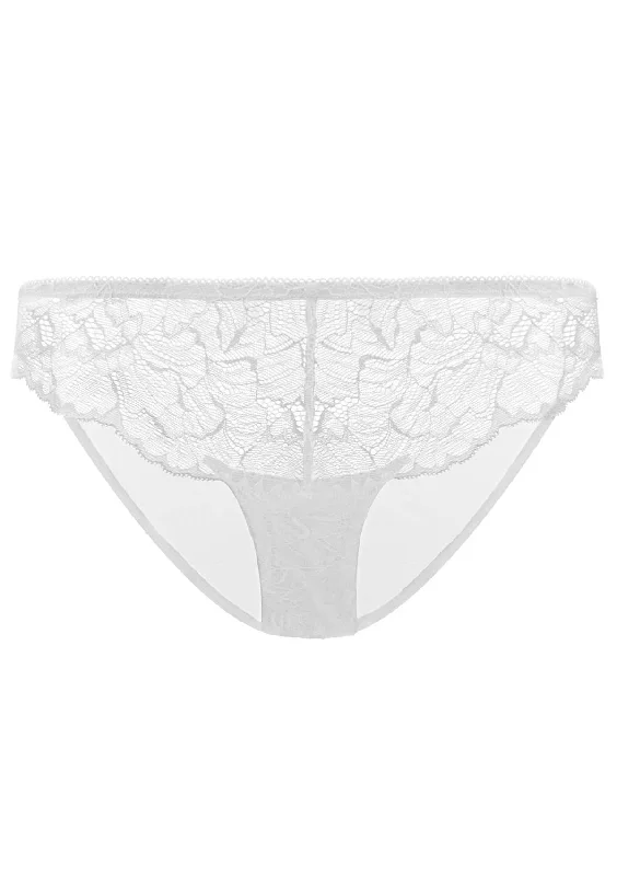 Bra with a non - padded cup for a natural feel HSIA Blossom Lace Light Gray Bikini Underwear Bra with a non - padded cup for a natural feel HSIA Blossom Lace Light Gray Bikini Underwear