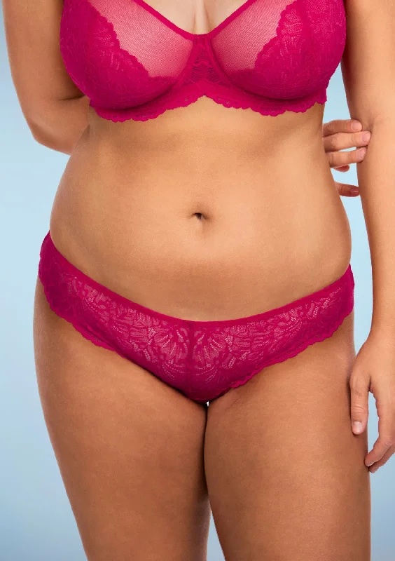 Bra with underbust support for better breast lift HSIA Blossom Lace Raspberry Bikini Underwear Bra with underbust support for better breast lift HSIA Blossom Lace Raspberry Bikini Underwear