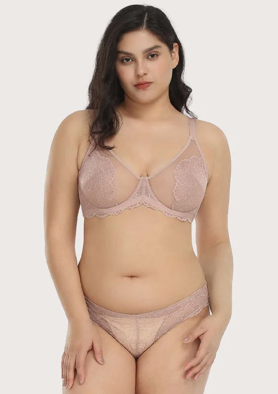 Bra with padded straps to reduce shoulder strain HSIA Blossom Unlined Dark Pink Lace Bra Set Bra with padded straps to reduce shoulder strain HSIA Blossom Unlined Dark Pink Lace Bra Set