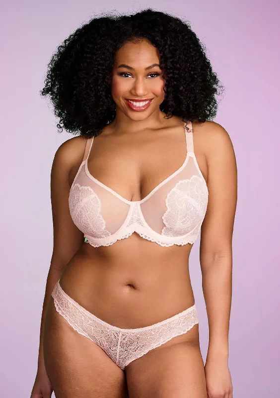 Bra with a push - up insert for extra cleavage on demand HSIA Blossom Unlined Dusty Peach Lace Bra Set Bra with a push - up insert for extra cleavage on demand HSIA Blossom Unlined Dusty Peach Lace Bra Set