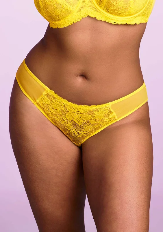Bra with a plus - size wireless option for comfort Pretty In Petals Bright Yellow Lace Bikini Underwear Bra with a plus - size wireless option for comfort Pretty In Petals Bright Yellow Lace Bikini Underwear