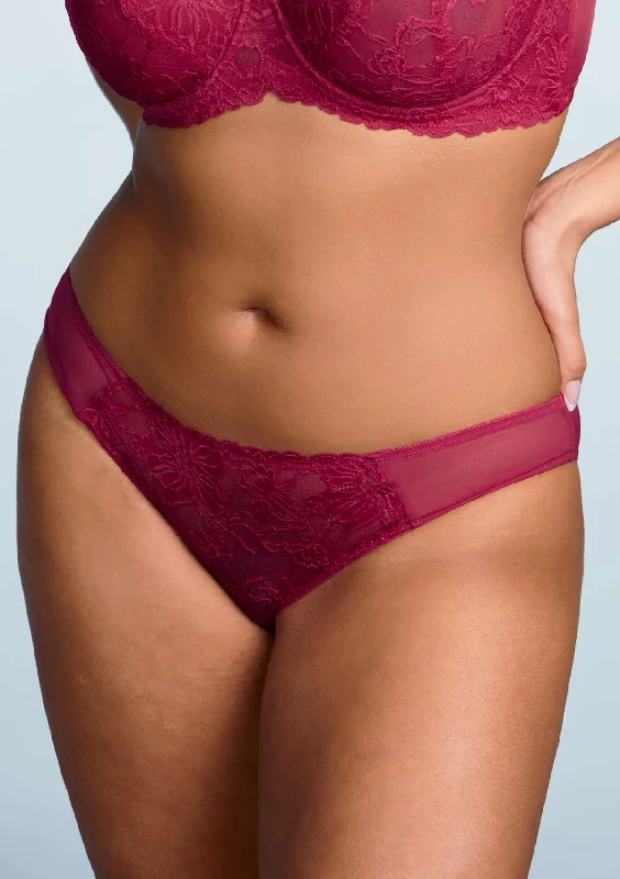 Bra with a lace - trim for an elegant and delicate touch Pretty In Petals Red Lace Bikini Underwear Bra with a lace - trim for an elegant and delicate touch Pretty In Petals Red Lace Bikini Underwear