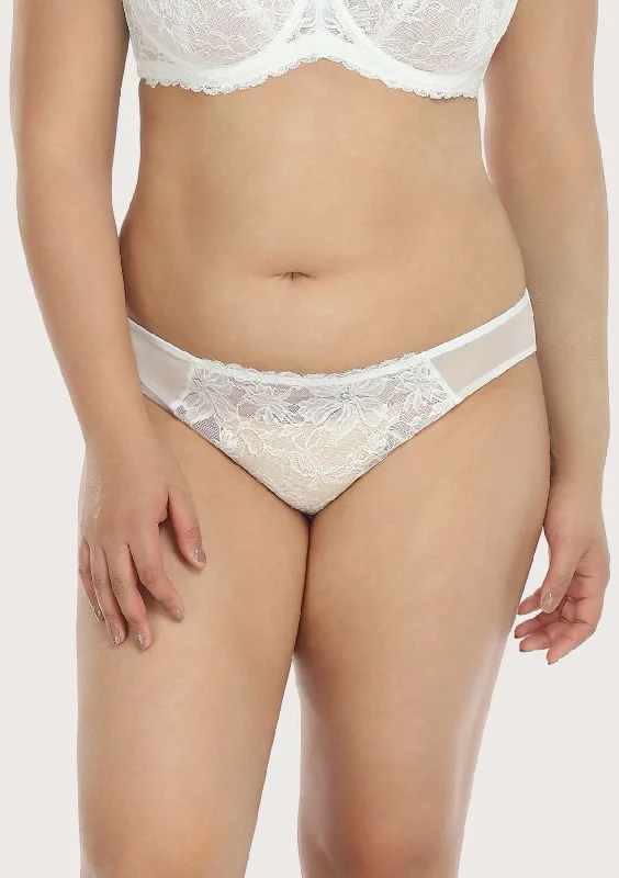 Bra with a plus - size back - closure for a secure fit HSIA Breathable Sexy Lace White Bikini Underwear Bra with a plus - size back - closure for a secure fit HSIA Breathable Sexy Lace White Bikini Underwear