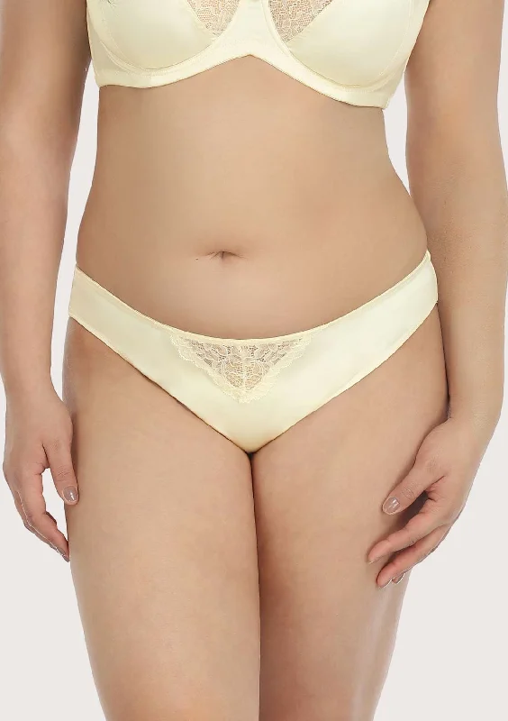 Bra with a built - in underwire for enhanced support Foxy Champagne Satin Floral Lace Bikini Underwear Bra with a built - in underwire for enhanced support Foxy Champagne Satin Floral Lace Bikini Underwear