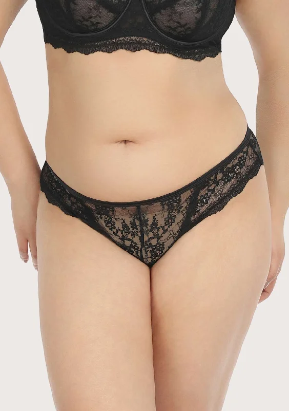 Bra with an anti - itch lining for added comfort HSIA Floral Bridal Lace Back Black Bikini Underwear Bra with an anti - itch lining for added comfort HSIA Floral Bridal Lace Back Black Bikini Underwear