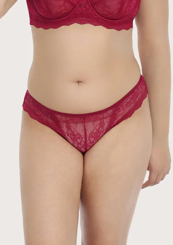 Cotton bras known for breathability and softness HSIA Floral Bridal Lace Back Burgundy Bikini Underwear Cotton bras known for breathability and softness HSIA Floral Bridal Lace Back Burgundy Bikini Underwear