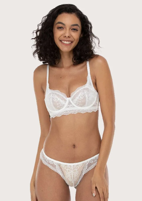 Maternity bras for expectant mothers' changing needs HSIA Floral Lace Unlined Bridal White Balconette Bra Set Maternity bras for expectant mothers' changing needs HSIA Floral Lace Unlined Bridal White Balconette Bra Set