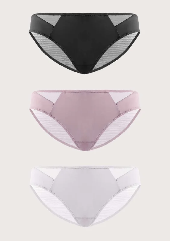 Bra with a solid color for a classic and versatile option HSIA Geometric Breathable Bikini Panties 3 Pack Bra with a solid color for a classic and versatile option HSIA Geometric Breathable Bikini Panties 3 Pack