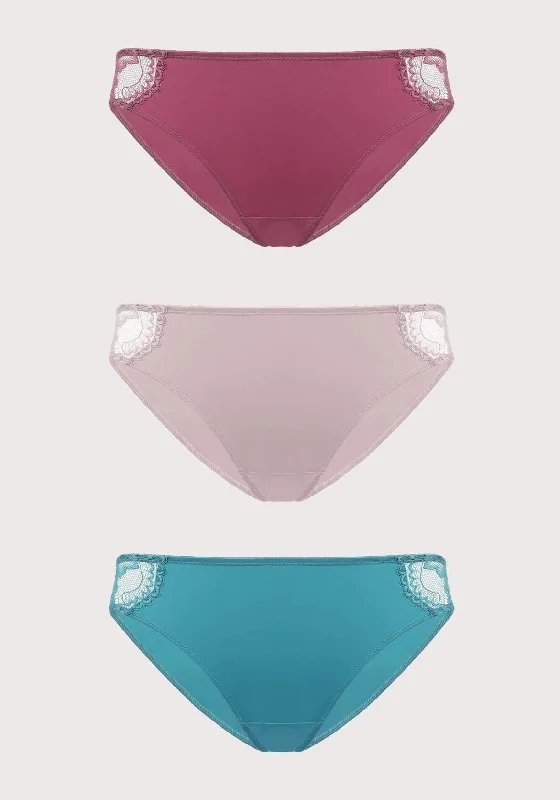 Nursing bras for easy breastfeeding access HSIA Lace Flower Trim Bikini Panties 3 Pack Nursing bras for easy breastfeeding access HSIA Lace Flower Trim Bikini Panties 3 Pack