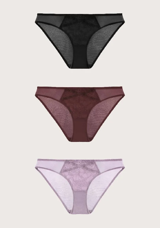 Bra with a plus - size wireless option for comfort HSIA Lace Front Bikini Panties 3 Pack Bra with a plus - size wireless option for comfort HSIA Lace Front Bikini Panties 3 Pack