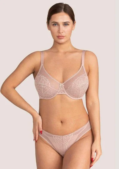 Bra with a mesh - lined cup for better breathability Enchante Dark Pink Lace Underwire Bra Set Bra with a mesh - lined cup for better breathability Enchante Dark Pink Lace Underwire Bra Set
