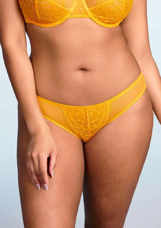 Bra with a wireless memory foam cup for ultimate comfort Enchante Lace Cadmium Yellow Bikini Underwear Bra with a wireless memory foam cup for ultimate comfort Enchante Lace Cadmium Yellow Bikini Underwear
