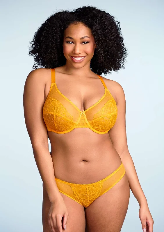 Bralettes for a trendy and comfortable alternative Enchante Cadmium Yellow Lace Underwire Bra Set Bralettes for a trendy and comfortable alternative Enchante Cadmium Yellow Lace Underwire Bra Set