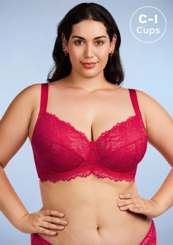 Bra with a smooth fabric for a sleek and comfortable feel HSIA Sunflower Raspberry Underwire Lace Bra Bra with a smooth fabric for a sleek and comfortable feel HSIA Sunflower Raspberry Underwire Lace Bra