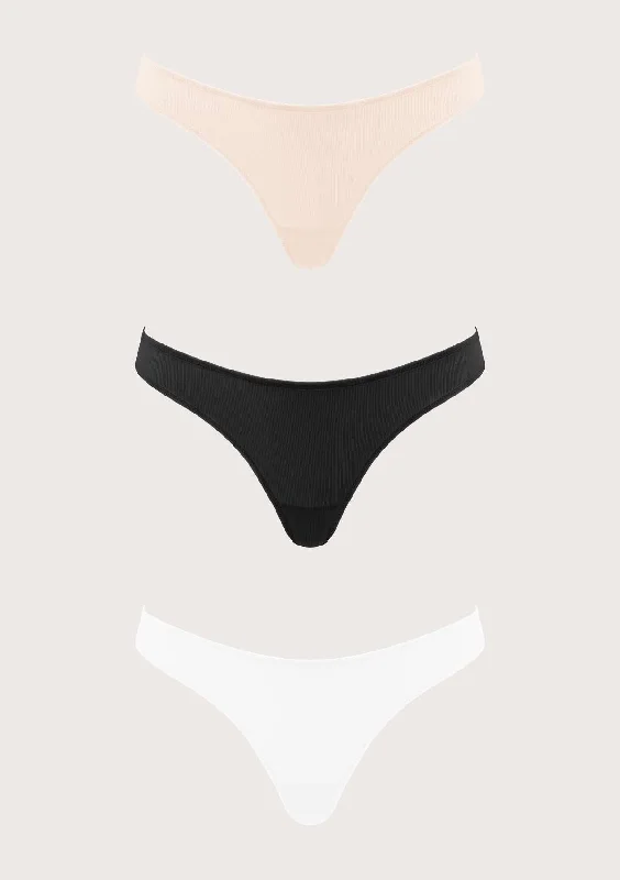 Bra with adjustable hooks for a customized fit HSIA Ribbed Knit Cotton Thong Underwear 3 Pack Bra with adjustable hooks for a customized fit HSIA Ribbed Knit Cotton Thong Underwear 3 Pack