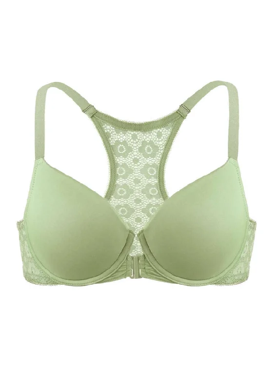 Front-Close Lace-Back-MOLDED-GREEN
