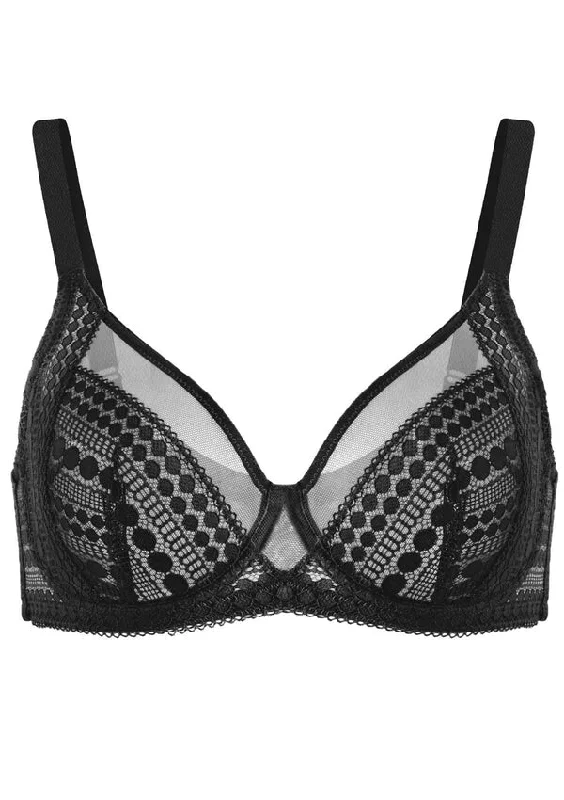 Polka Dot-LACE-BLACK
