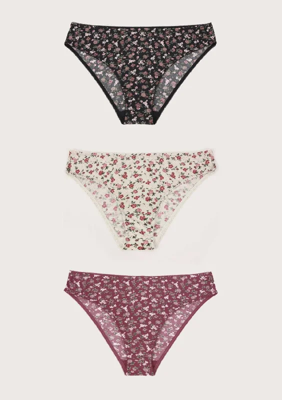 Cotton bras known for breathability and softness HSIA Vintage Floral Soft Stretch Bikini Underwear 3 Pack Cotton bras known for breathability and softness HSIA Vintage Floral Soft Stretch Bikini Underwear 3 Pack
