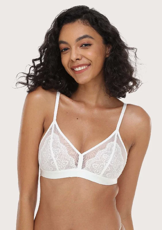 Bra with a plus - size customized fit option for a perfect fit HSIA Wireless Lace Triangle Bra Bra with a plus - size customized fit option for a perfect fit HSIA Wireless Lace Triangle Bra
