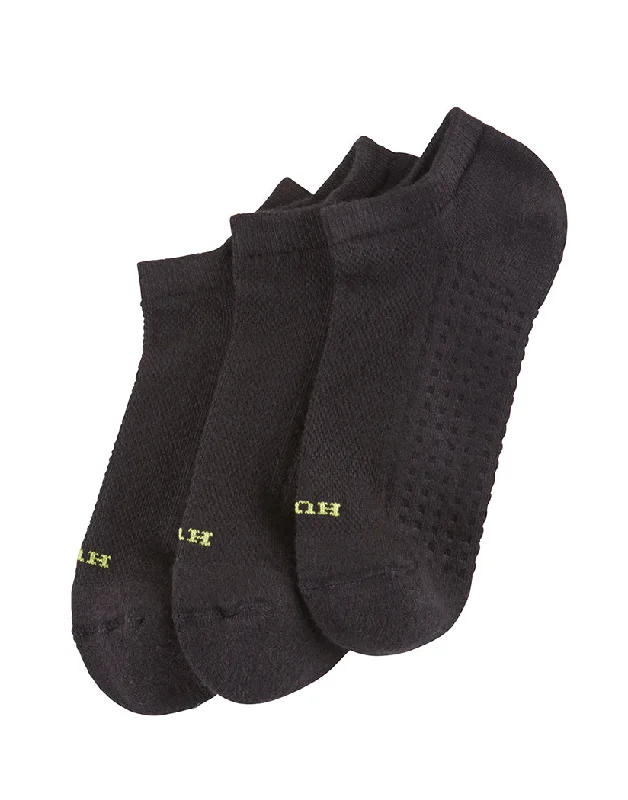 Bra with a plus - size cup for fuller figures​ HUE 3 Pack Air Cushion No Show Sock