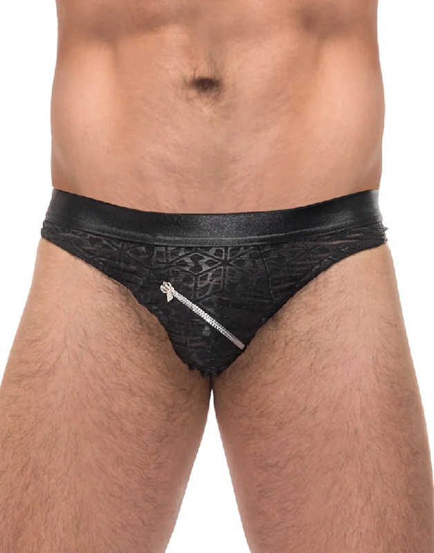 Bra with a solid color for a classic and versatile option Male Power Zip It 2x Zip Bikini 494-247 Bra with a solid color for a classic and versatile option Male Power Zip It 2x Zip Bikini 494-247