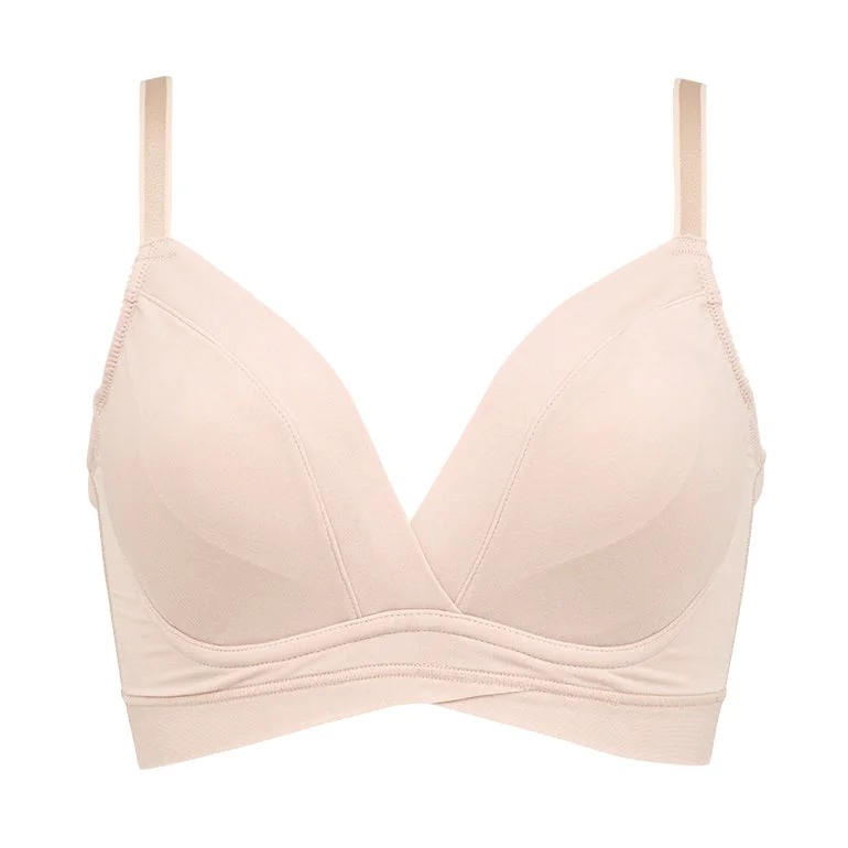 Strapless non wired bras with anti - slip grip​Cotton Hug Me Wireless Shaping Bra