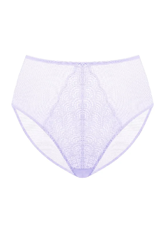 Bra with a removable padding for customizable support Mermaid High-Rise Light Purple Lace Brief Underwear Bra with a removable padding for customizable support Mermaid High-Rise Light Purple Lace Brief Underwear
