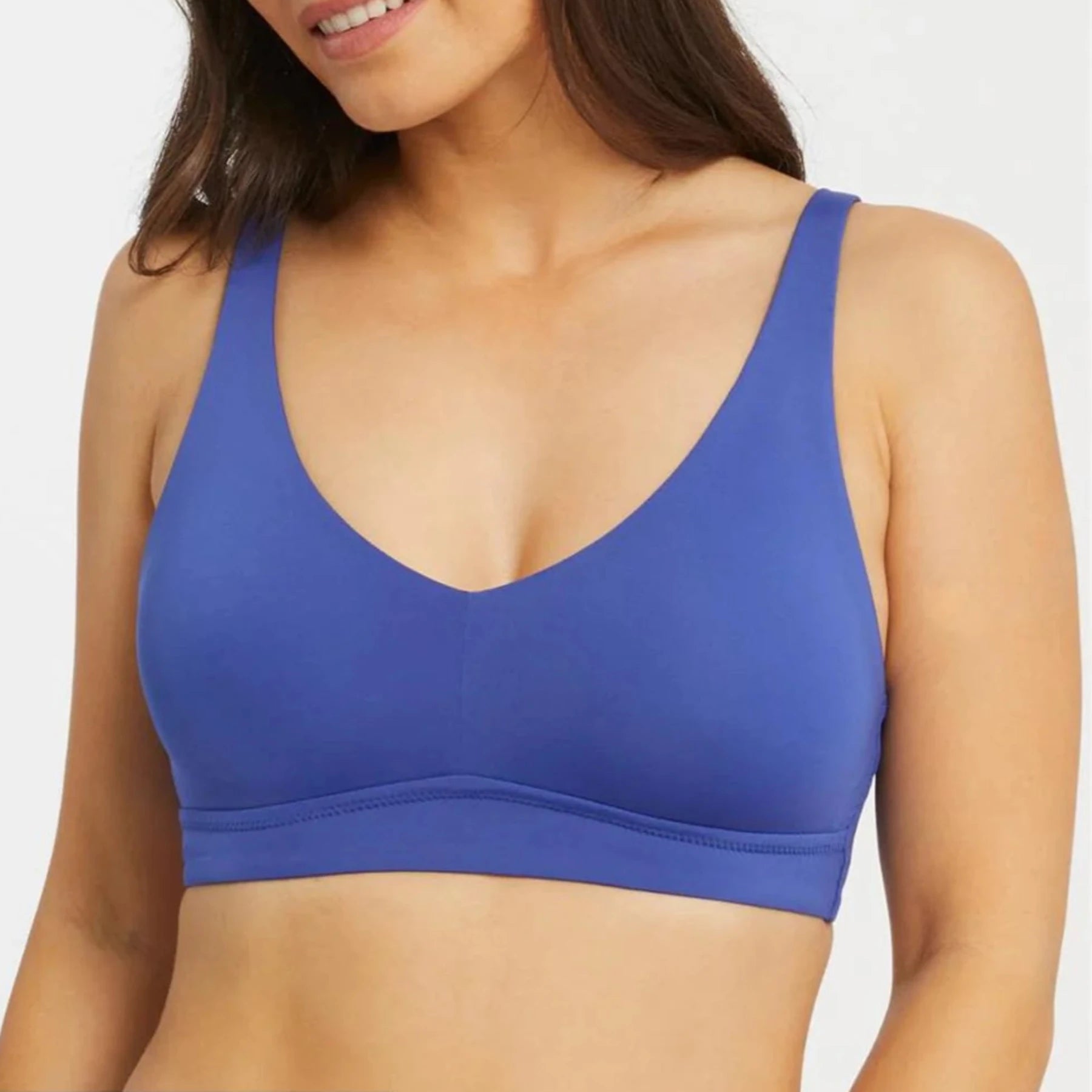 Non wired sleep bras with a scoop neck​Mysa Cup-Sized Bralette 9335 - Sapphire
