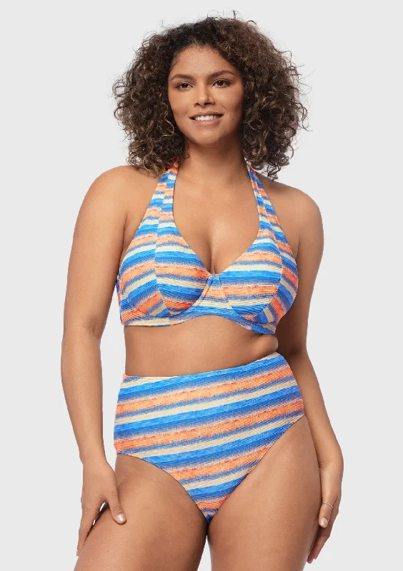 Maternity bras for expectant mothers' changing needs Songful Multi Colored Striped Textured Halter Bikini Set Maternity bras for expectant mothers' changing needs Songful Multi Colored Striped Textured Halter Bikini Set