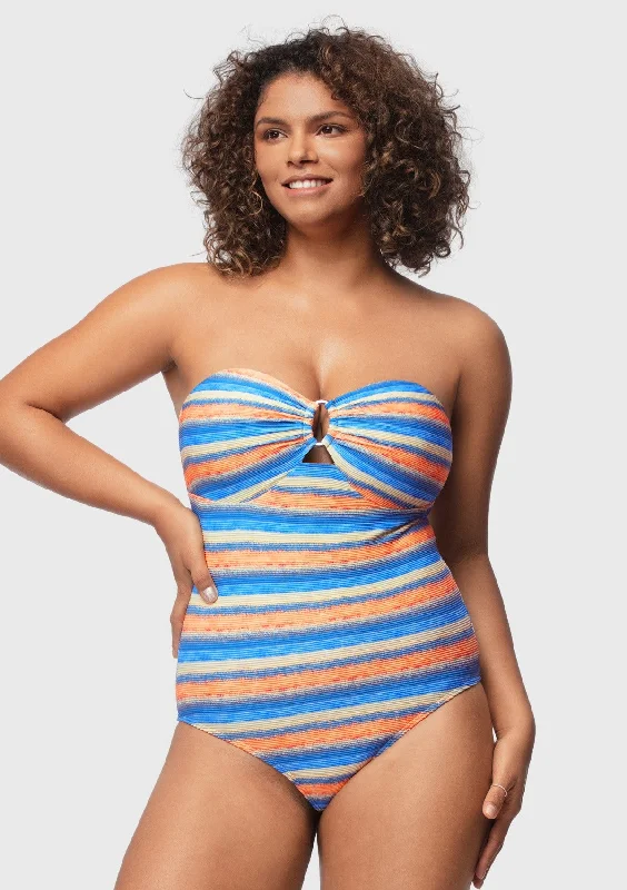 Full - cup bras providing maximum coverage and support Songful Multiway Multi-colored Striped One-piece Swimsuit Full - cup bras providing maximum coverage and support Songful Multiway Multi-colored Striped One-piece Swimsuit