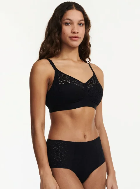 plus size women maternity bra for expectant mothersNorah Comfort Lace Wireless Bra In Black - Chantelle plus size women maternity bra for expectant mothersNorah Comfort Lace Wireless Bra In Black - Chantelle