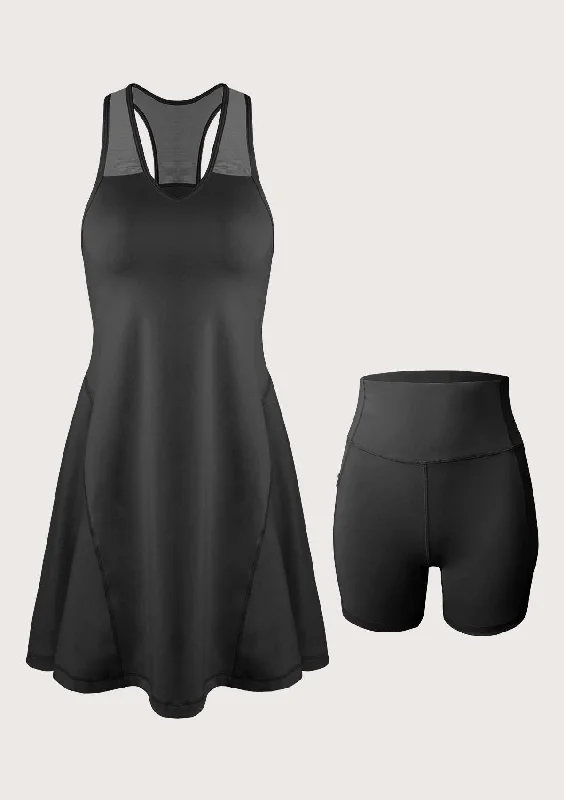 Bra with a wire - free band for a more comfortable underbust area On The Move Sports Dress With Shorts Set Bra with a wire - free band for a more comfortable underbust area On The Move Sports Dress With Shorts Set