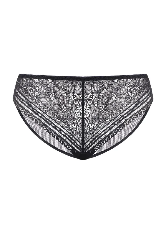Bra with a plus - size wireless option for comfort​ Peony Mid-rise Lace Bikini Underwear