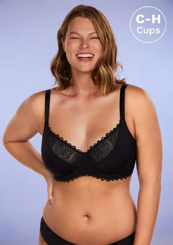 Bra with a pattern - print for a more unique appearance Pretty Secrets Lace Trim Underwire Bra Bra with a pattern - print for a more unique appearance Pretty Secrets Lace Trim Underwire Bra