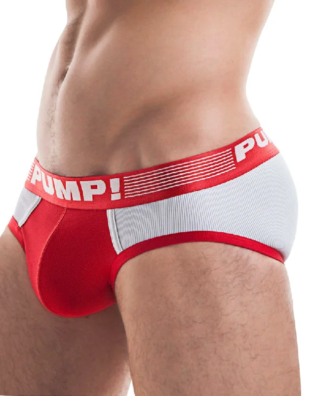 Bra with a shiny finish for a glamorous effect PUMP! Men's Ribbed Low Rise Mesh Brief Red 12043 Bra with a shiny finish for a glamorous effect PUMP! Men's Ribbed Low Rise Mesh Brief Red 12043