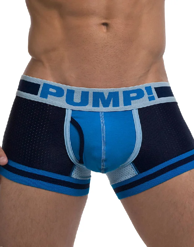Bra with a memory foam cup for a customized fit​ PUMP! Men's Touchdown True Blue Low Rise Cotton Mesh Trunk 11056