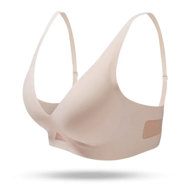 Non wired bralette with a bandeau style​V-Neck Stretch Push Up Wireless Bras