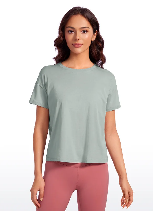 Bra with a plus - size cup for fuller figures​ Pima Cotton Short Sleeves Loose Fit
