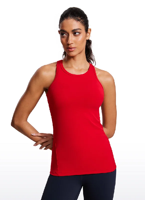 Bra with a plus - size cup for fuller figures Butterluxe Hip-Length Racerback Tank High Neck Bra with a plus - size cup for fuller figures Butterluxe Hip-Length Racerback Tank High Neck