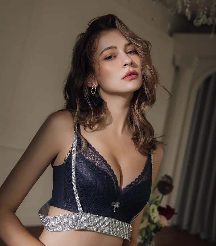 Bra with a plus - size wireless option for comfort Romance-Full Coverage Light and Thin Dimentional Cotton Bra Set Night Lilac Bra with a plus - size wireless option for comfort Romance-Full Coverage Light and Thin Dimentional Cotton Bra Set Night Lilac