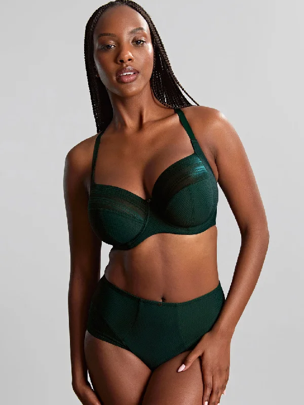 plus size women cycling bra for vibration reductionSerene Full Cup In Dark Green - Panache plus size women cycling bra for vibration reductionSerene Full Cup In Dark Green - Panache