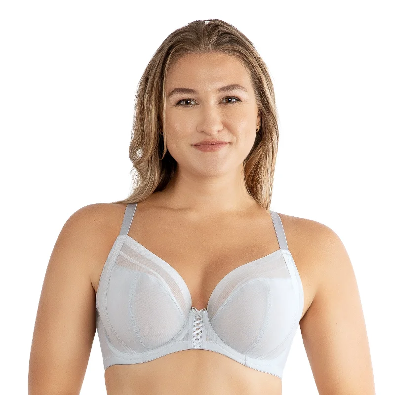 plus size women eco - friendly bra made from sustainable materialsShea Plunge Unlined Bra In Silver - Parfait plus size women eco - friendly bra made from sustainable materialsShea Plunge Unlined Bra In Silver - Parfait