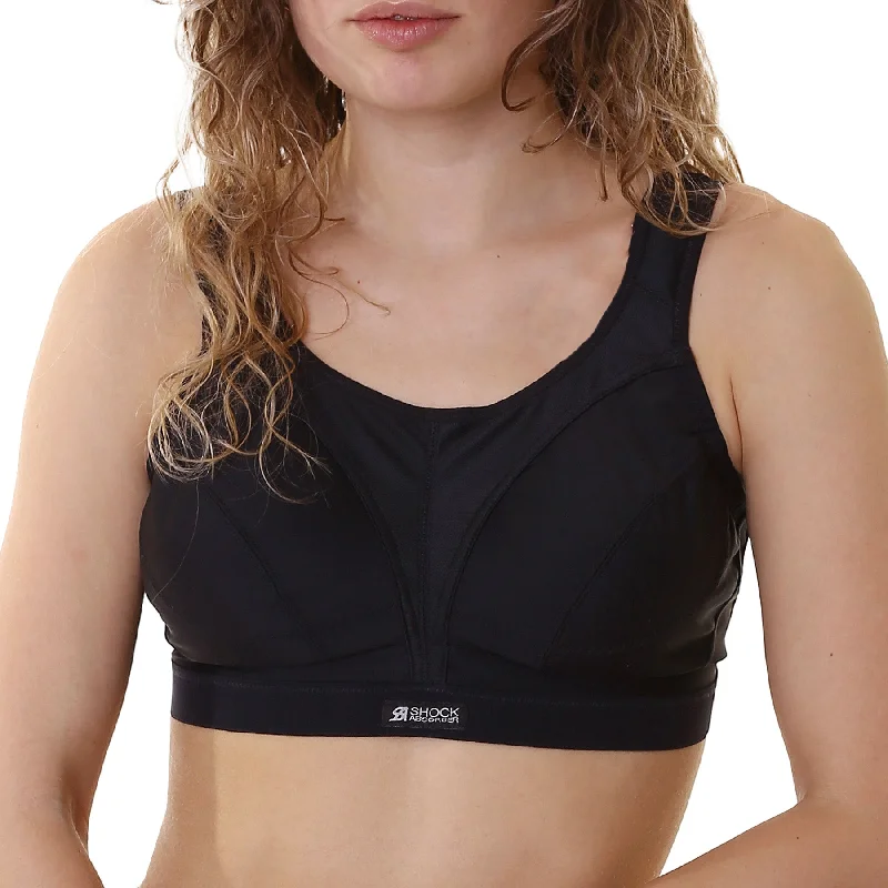 Lightly padded non wired bras for sensitive skinD+ Max Support Sports Bra U10035 (formerly SN109) - Black Lightly padded non wired bras for sensitive skinD+ Max Support Sports Bra U10035 (formerly SN109) - Black