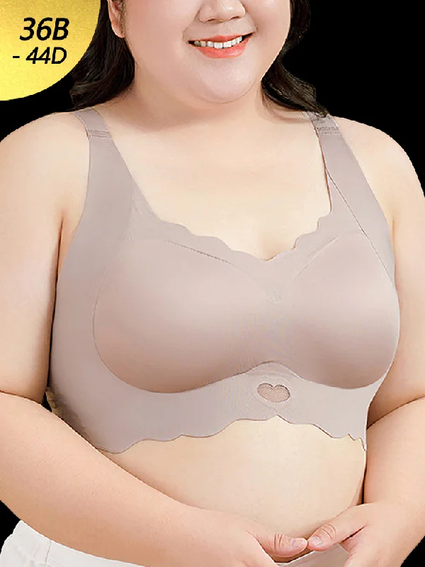 Bra with a cross - back strap design for a trendy look Smooth Lightly Lined Comfort Wireless Minimizer Bra Bra with a cross - back strap design for a trendy look Smooth Lightly Lined Comfort Wireless Minimizer Bra