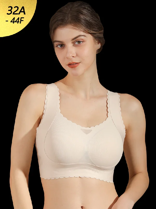 Bra with an anti - itch lining for added comfort​ Soft Support Wireless Minimizer Bra