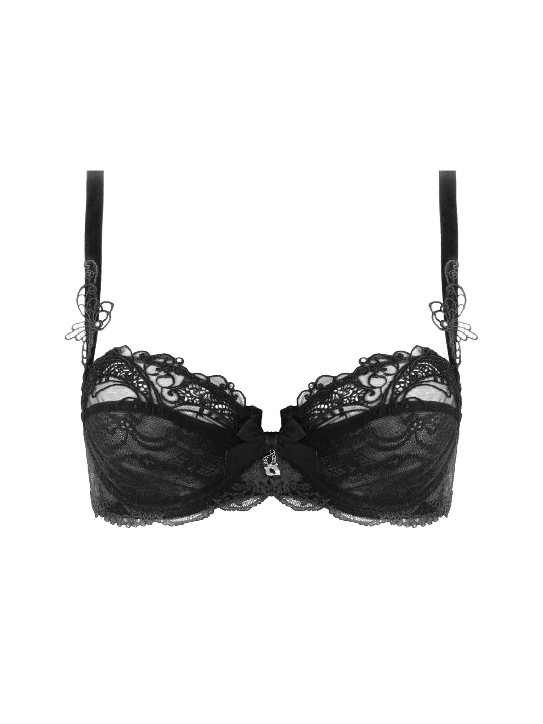 plus size women sports bra for high impact activitiesSoir De Venise Demi Cup Bra In Black - Lise Charmel plus size women sports bra for high impact activitiesSoir De Venise Demi Cup Bra In Black - Lise Charmel