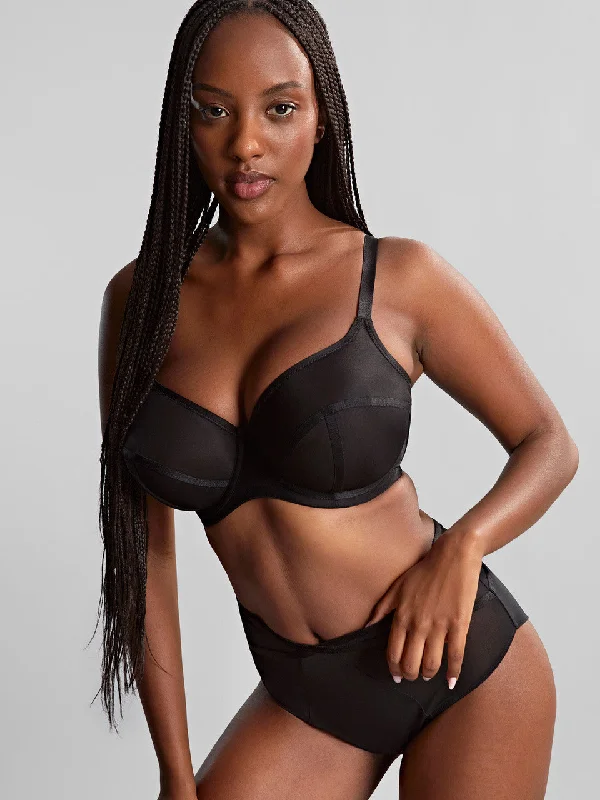 plus size women back - closure bra for a traditional fitTango Essence Balcony Bra In Black - Panache plus size women back - closure bra for a traditional fitTango Essence Balcony Bra In Black - Panache